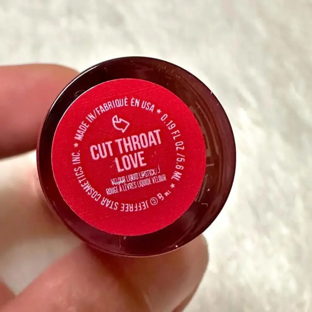 NIB Jeffree Star Limited Ed Velour Liquid Lipstick Cut Throat Love Full Sz 5.6ml
